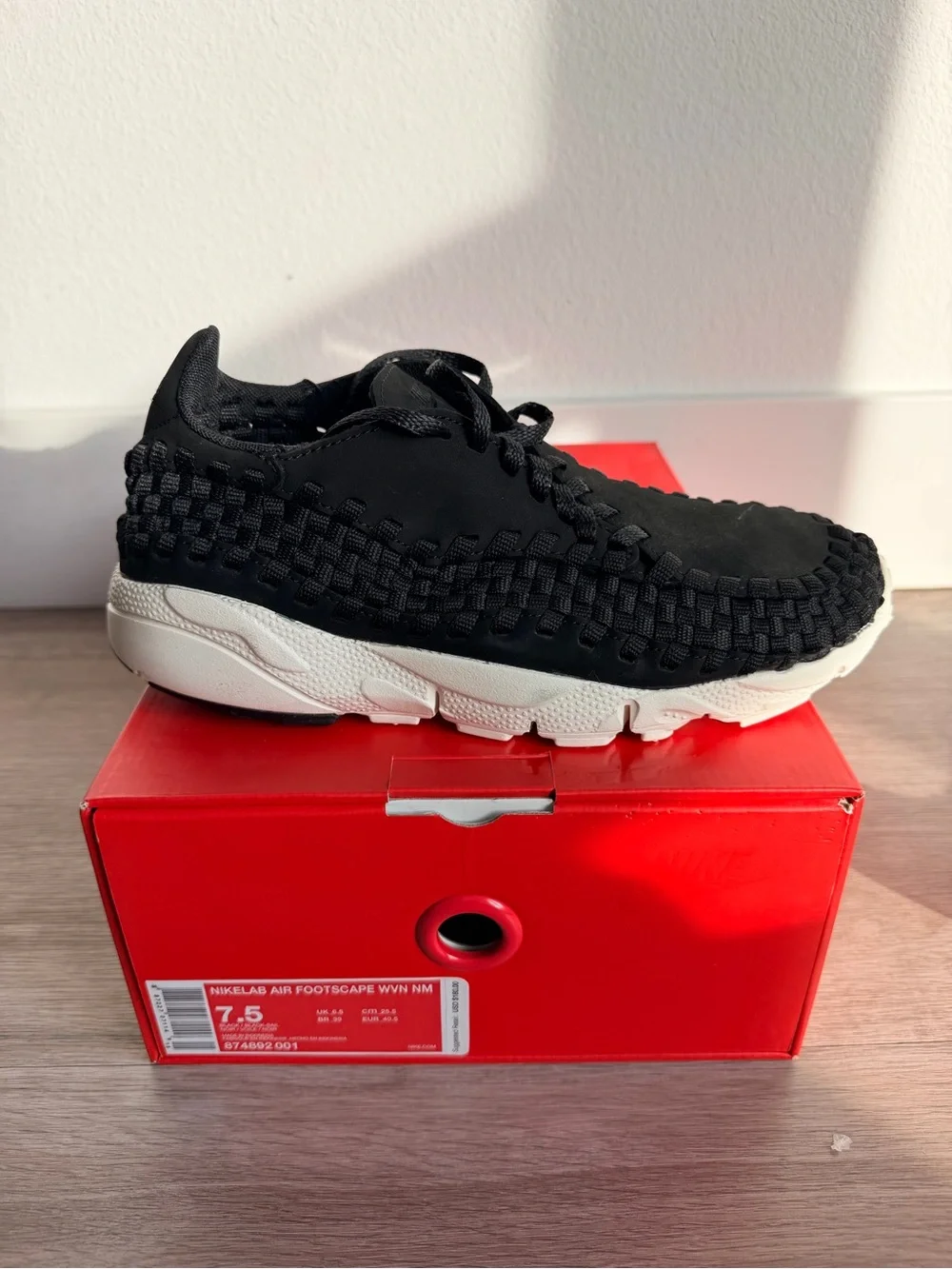Nike Black Woven women Slip-On Sneaker with White Sole